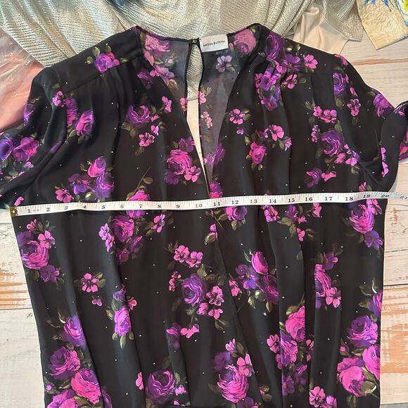 Magda Butrym Dark Floral Printed Silk Pesaro Mini Dress Size US 6 UK 10 FR 38 - Picture 10 of 14